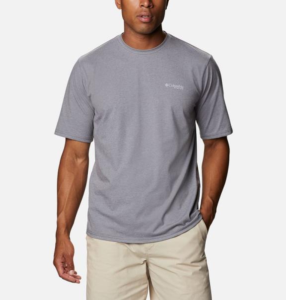 Columbia PFG Carey Chen T-Shirt Grey For Men's NZ27834 New Zealand